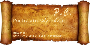 Perlstein Cézár névjegykártya